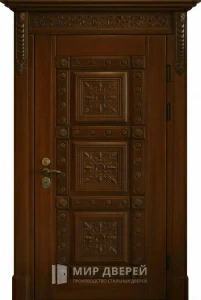 Входная дверь уличная в коттедж №375 внешняя - фото