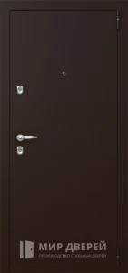 Дверь металлическая уличная входная эконом №3 внешняя - фото