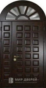 Арочная входная дверь в частный дом №14 внешняя - фото