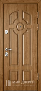 Металлическая дверь с МДФ накладкой в коттедж №49 внешняя - фото