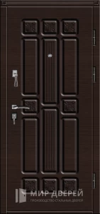 Входная дверь с МДФ для деревянного дома №82 внешняя - фото