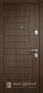 Темная входная дверь в квартиру №3 внутренняя - фото