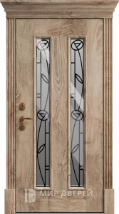 Входная дверь с эксклюзивным дизайном в таунхаус №21 внешняя - фото