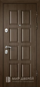 Дверь современная с зеркалом в дом №6 внешняя - фото