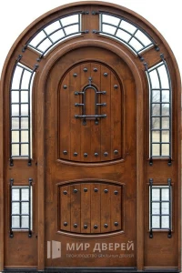 Арочная входная дверь на заказ №3 внешняя - фото